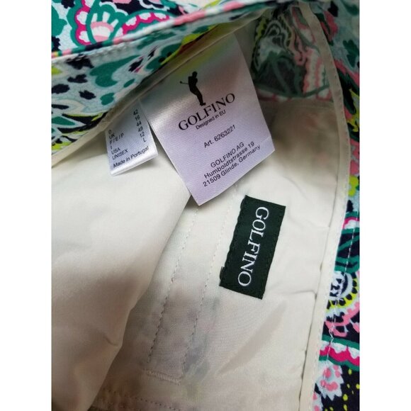Golfino Womens Size 12 Multicolor Paisley Active Bermuda Golf Shorts Flat-Front - Picture 3 of 6